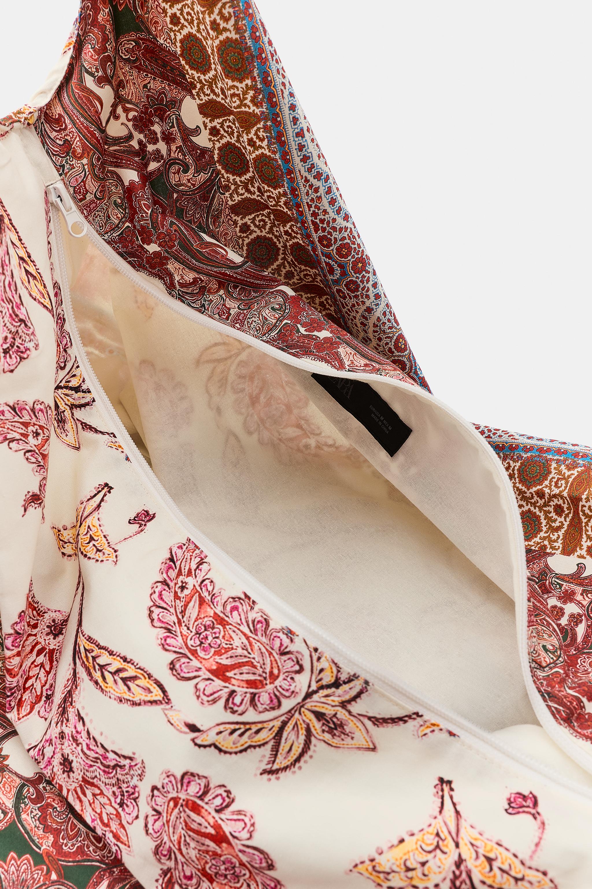 PATCHWORK PRINT COTTON BAG